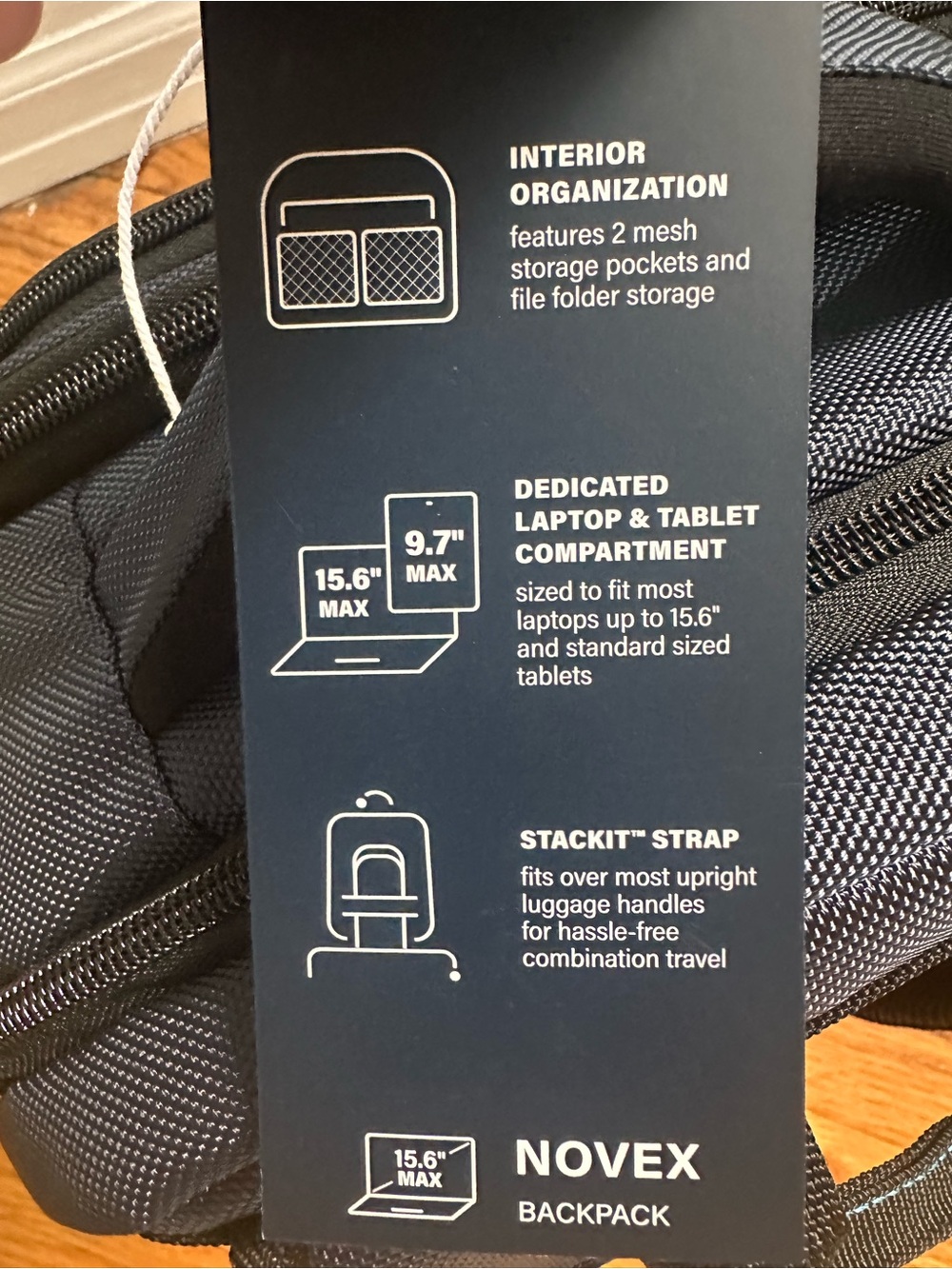NEW Samsonite Navy Backpack - Picture 5 of 13